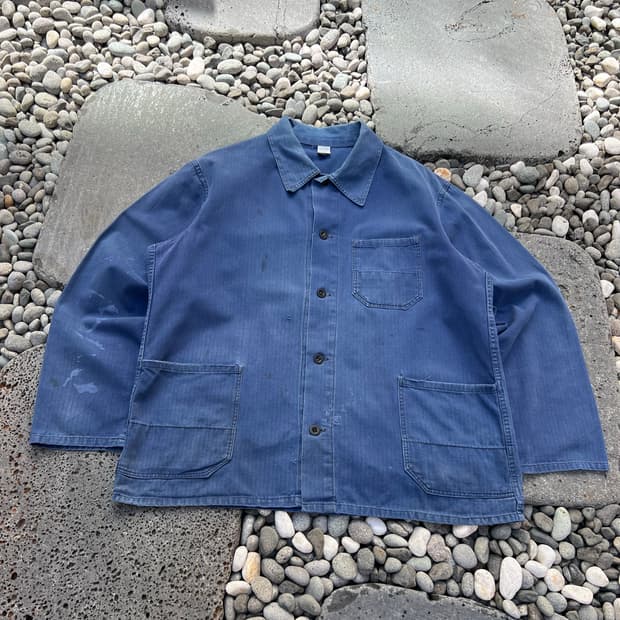 FADED VINTAGE WASHING HBT 헤링본트윌프렌치워크자켓