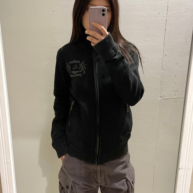 버버리 블랙라벨 집업 져지