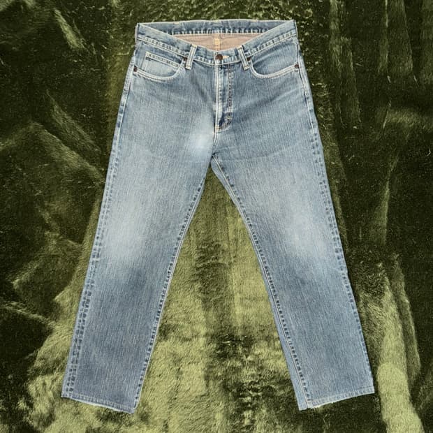 [33] wrangler 랭글러 재팬 빈티지 워시드 데님 팬츠 인디고