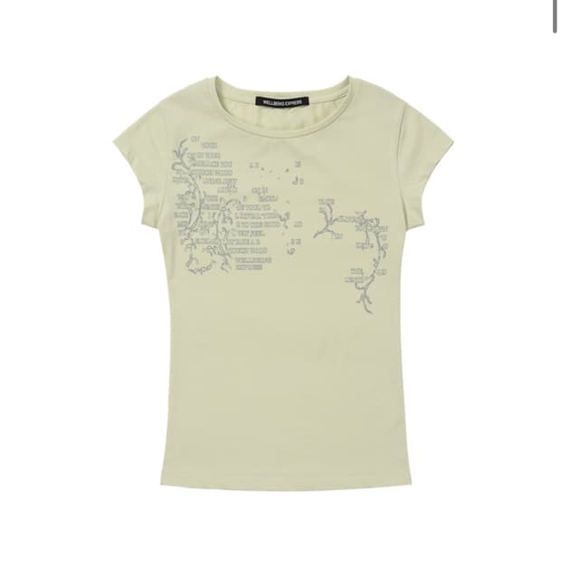 웰빙익스프레스 message vine half sleeve mint L