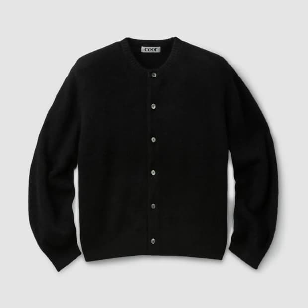 쿠어 라쿤 크롭 라운드 가디건