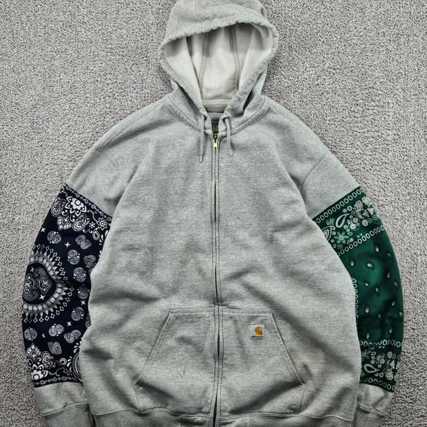 칼하트 페이즐리 반다나 커스텀 스웻 후드 집업 ( XL ) / 11487