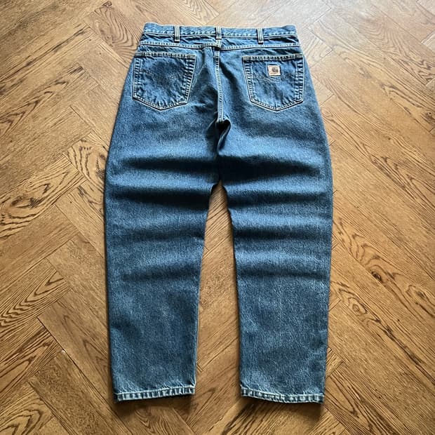 [36]칼하트 USA 미디엄블루 워크 데님 팬츠