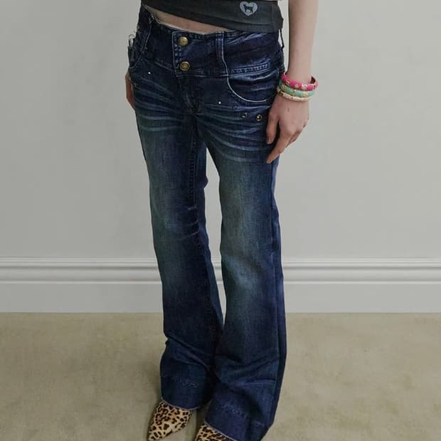 DIY Bootcut Denim Mid Blue