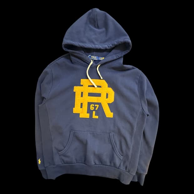 로 랄프 로렌 RL 67 빅로고 후드티