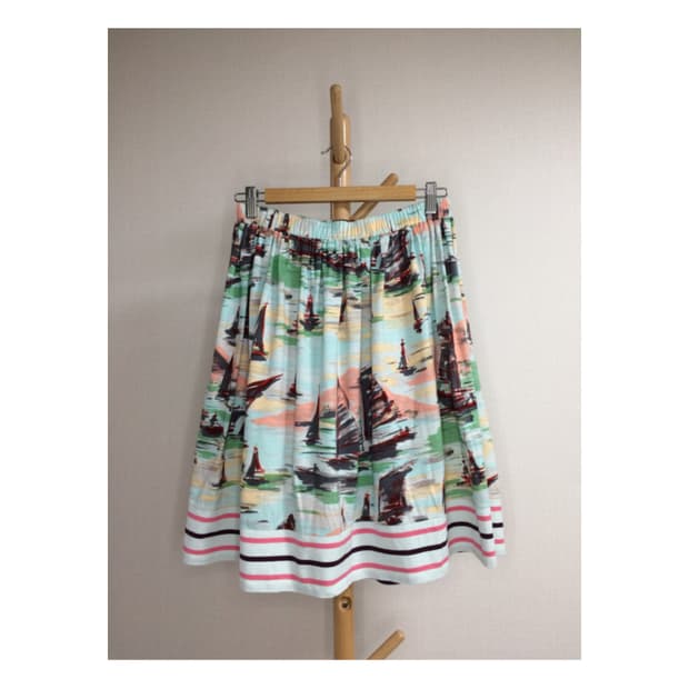 스나오 쿠와하라 빈티지 프린팅 스커트