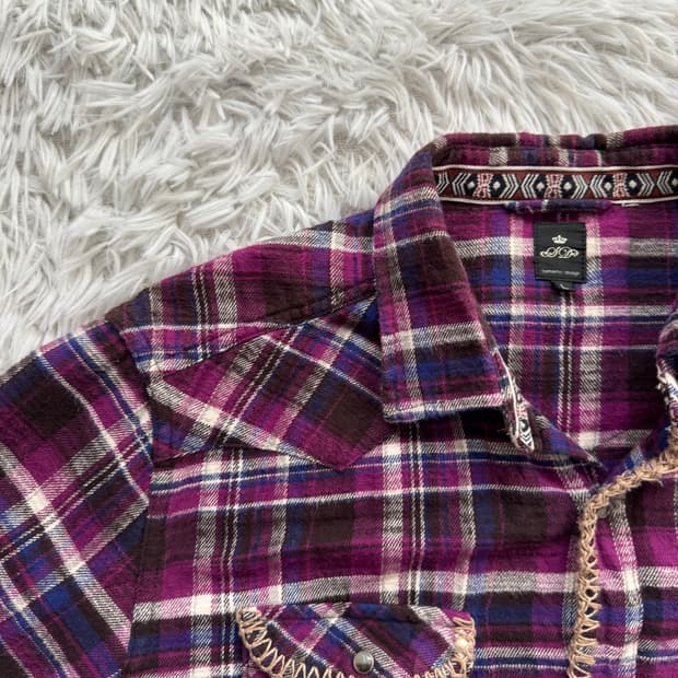 SD 일본빈티지 노드셔츠 y2k 빈티지셔츠 캐피탈 맛 체크셔츠 l 100