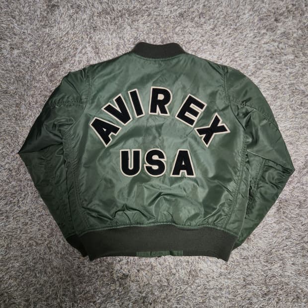 ✨ AVIREX MA-1 항공점퍼 L — 백로고 USA 자수 / 밀리터리