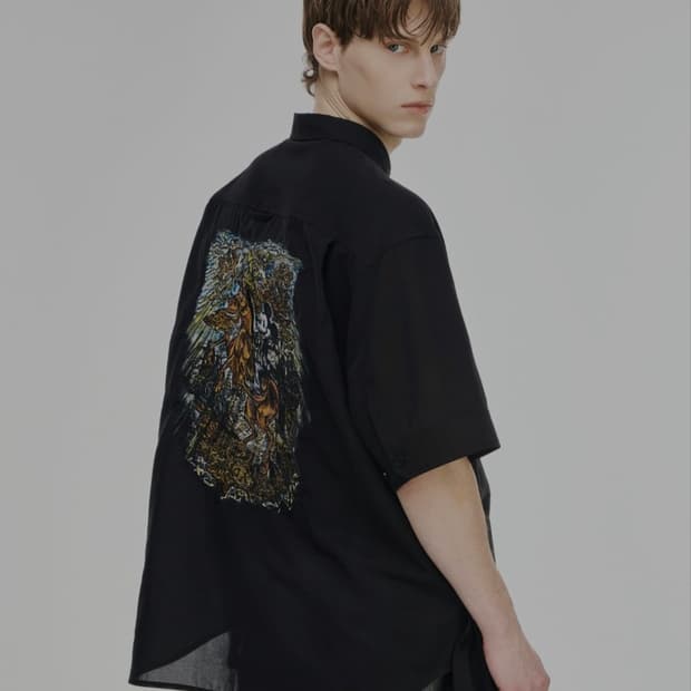 송지오옴므 나이트 미키 엠브로이드 하프 셔츠
