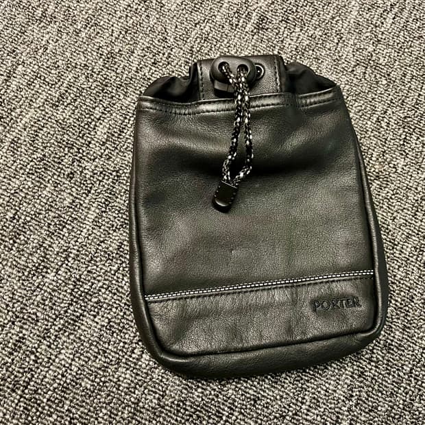 포터 블랙 드로우스트링 파우치 가방