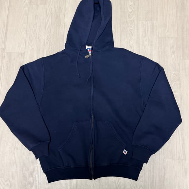 90s 러셀 후드집업 네이비