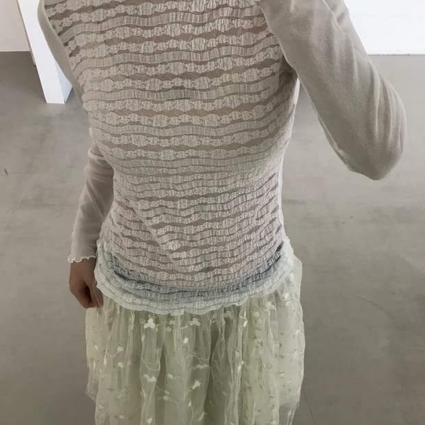 vintage lace mesh top