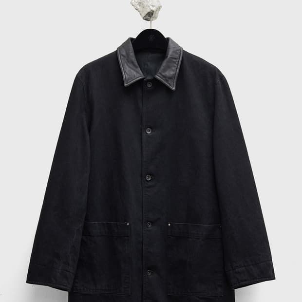 Youth 유스 레더 데님 하프 코트 L