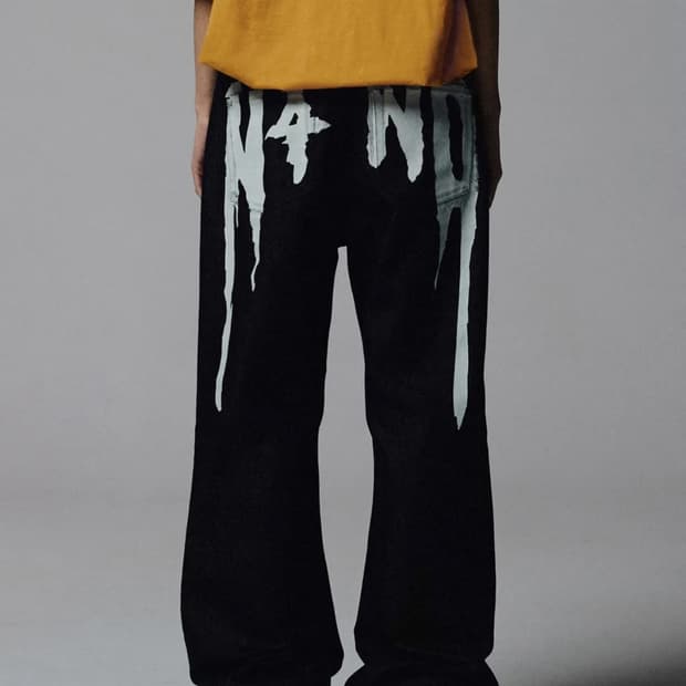 낫포너드 drip logo 데님 팬츠