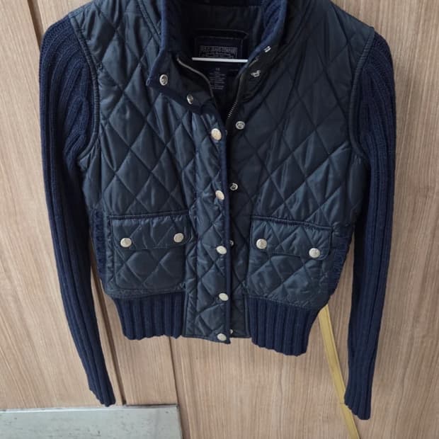 폴로 퀄팅 니트 자켓 xs