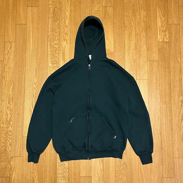 [XL] 90s 빈티지 러셀 후드집업 포레스트 그린