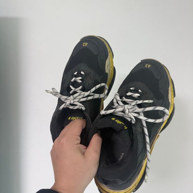 발렌시아가 트리플 S 블랙/옐로우 42