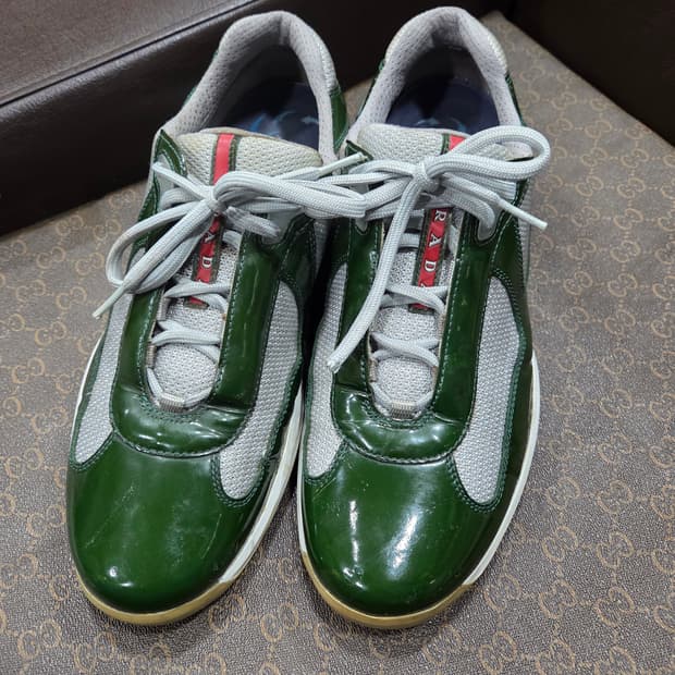프라다 아메리카컵 그린 스니커즈