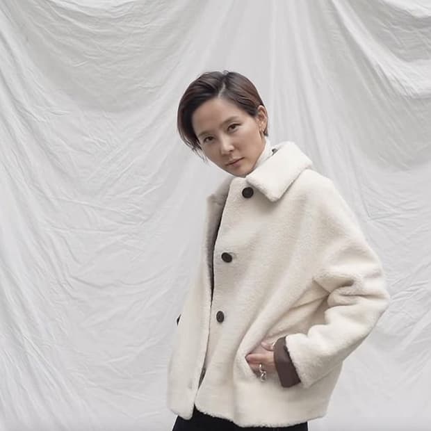 써스데이아일랜드 오버핏 보아 무스탕