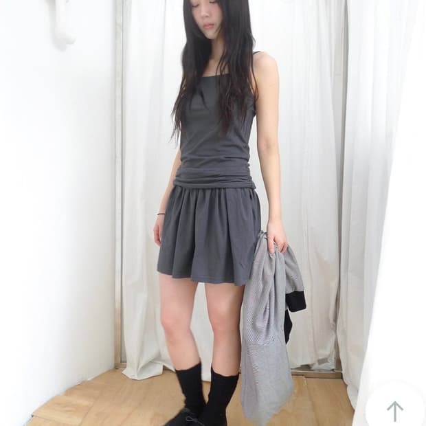 히피디피 뮤트 셔링 원피스 mute shirring ops