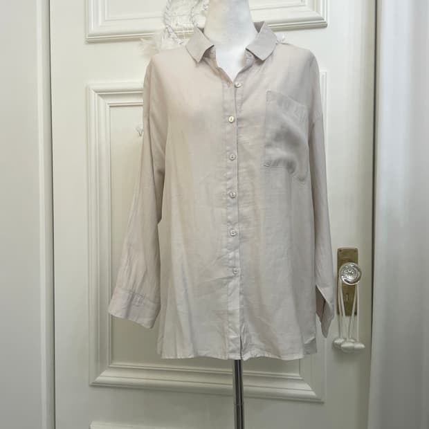 warm gray basic loose shirt(size-F)