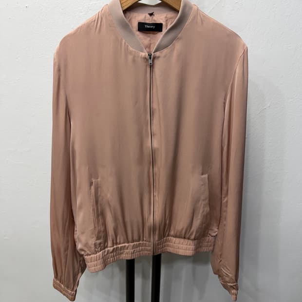 정품) Theory 띠어리 여성 실크 봄버 자켓 S