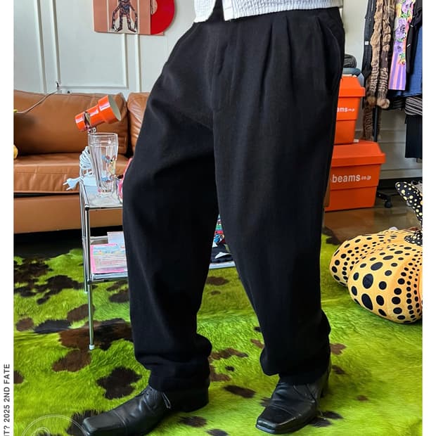 Hugo Boss 2004fw Wide Tapered Wool Pants