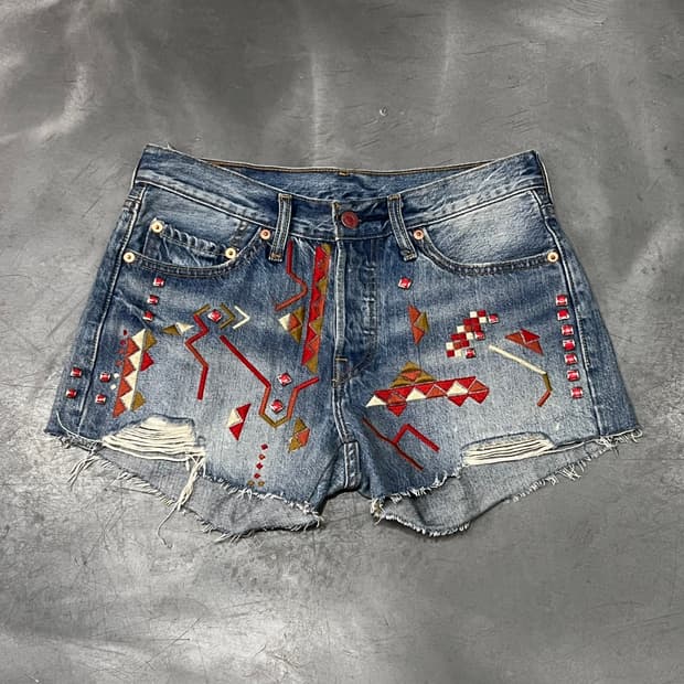  리바이스 웨스턴 스터드 데님 쇼츠 y15231