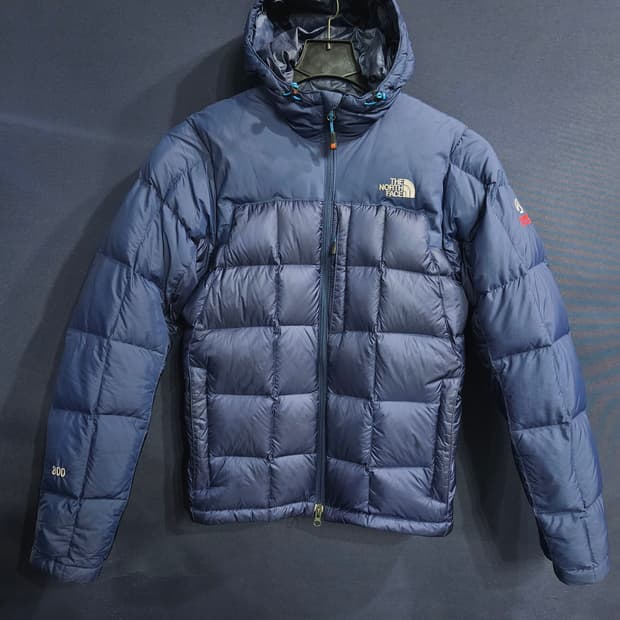 노스페이스 800필 퍼텍스 네이비 남성 95 구스다운 큐브패딩 