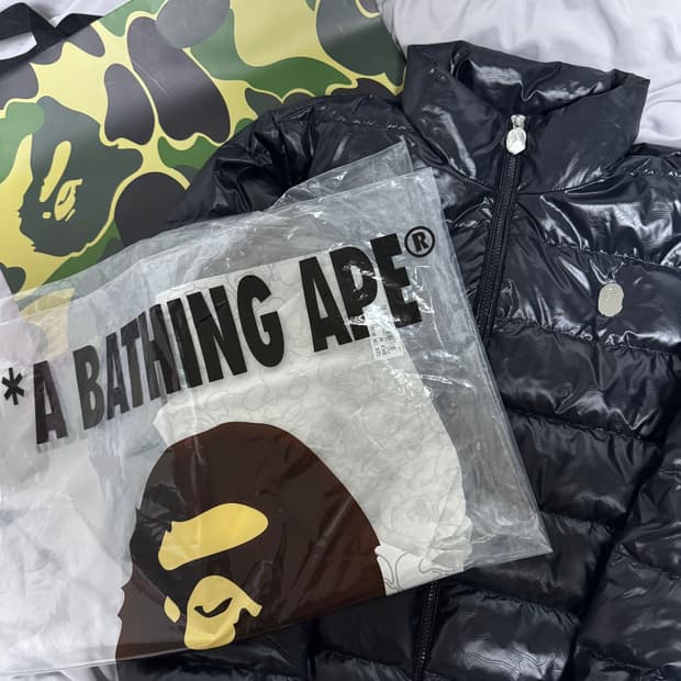 [M] 베이프 라인 카모 디보스 경량패딩