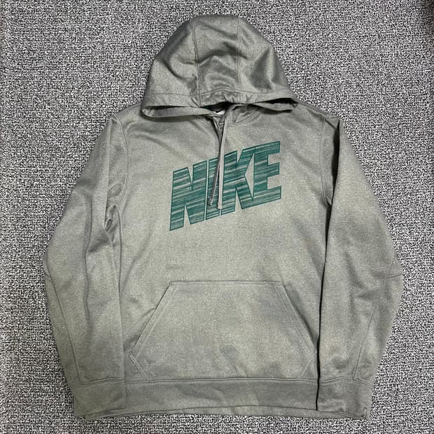 (105추천) 나이키 쎄마핏 로고 후드티 그레이