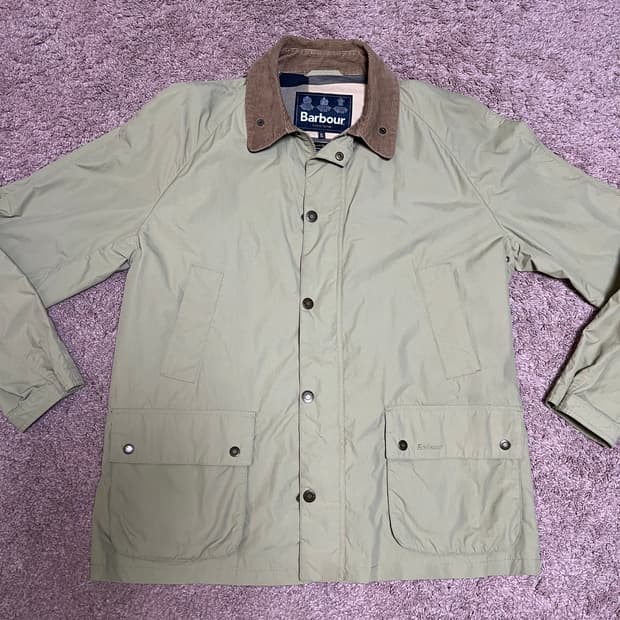 barbour 바버 드레스 타탄 나일론 코팅 자켓