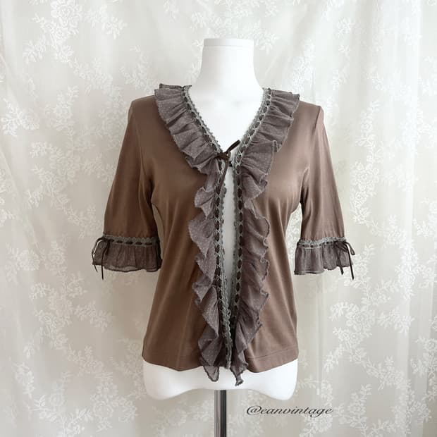 ingeborg brown lace 2way top