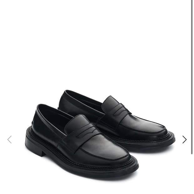 STU 오버솔 레더 로퍼 블랙 40(250)