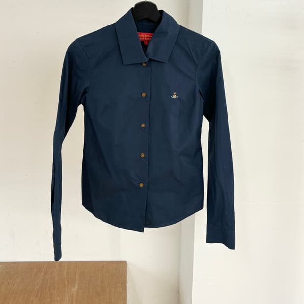 비비안 웨스트우드 레드라벨 네이비 셔츠