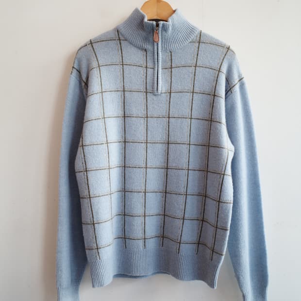 VAN 반 자켓 램스울 하프니트