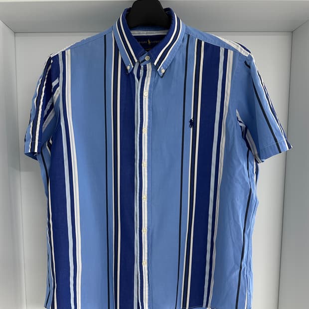 [폴로랄프로렌] 남성 스트라이프 반팔 셔츠