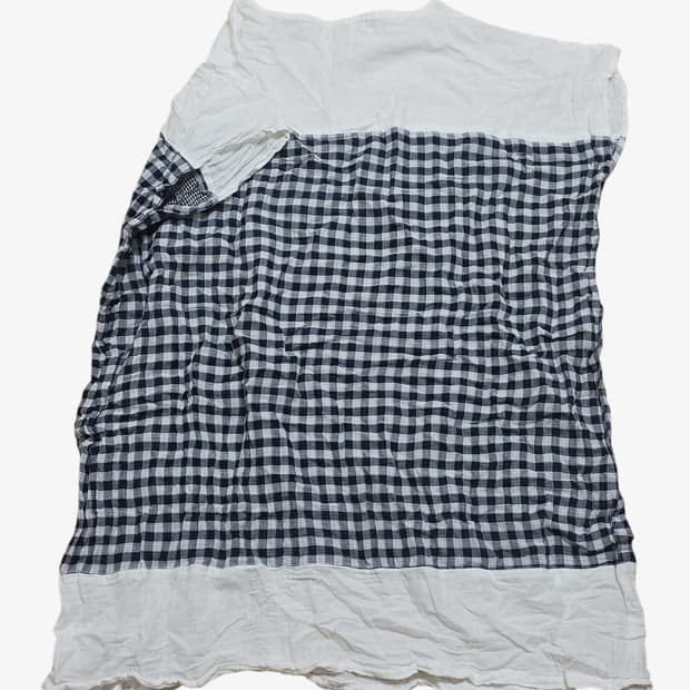 JPN 체크 박시 원피스