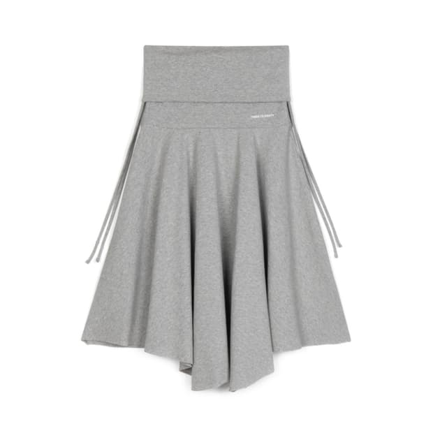 쓰리투에이티 셔링 언발 저지스커트 그레이