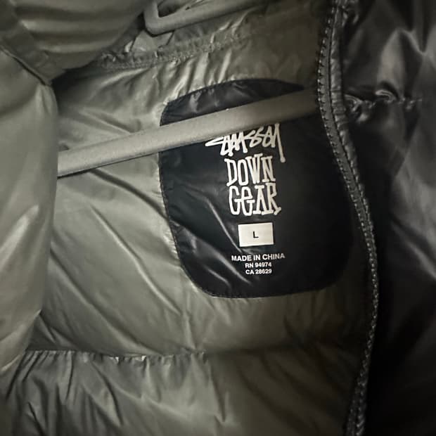 스투시 다운 파카 마이크로 립스탑 팬텀 블랙