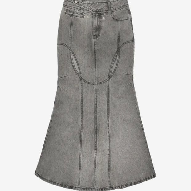 오호스 머메이드 슬릿 스커트