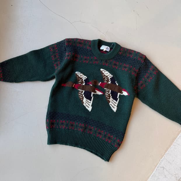 vtg 천둥오리 울 니트 스웨터