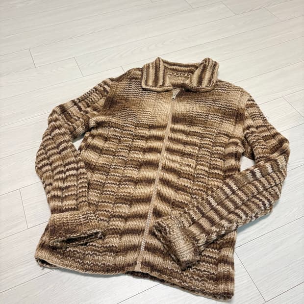 USA 아메리칸 빈티지 니트 집업 스웨터