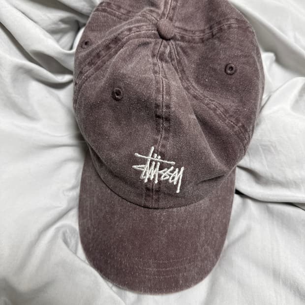 스투시 워시드 스탁 로우 캡 머드