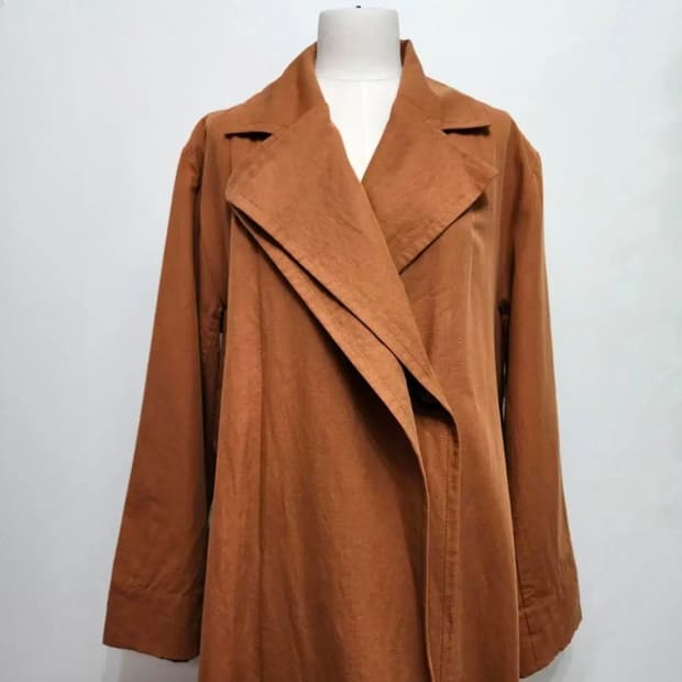 비비안웨스트우드 20'FW 여성 린넨 블렌디드 벨티드 트렌치코트