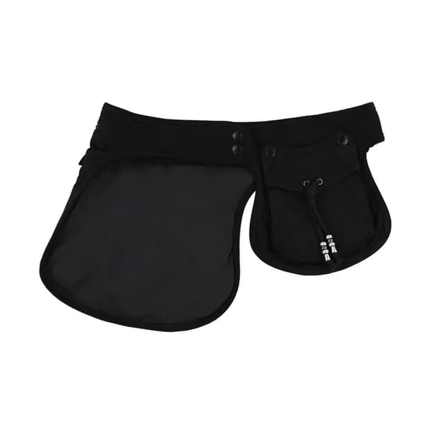 코이세이오 스웨이드 벨트백 블랙