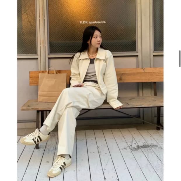 유이니 숏 블루종 점퍼 아우터 