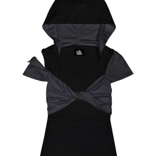 체메씨 TWIST HALF SLEEVE HOODIE 트위스트 하프 후디