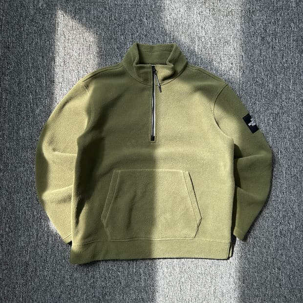 노스페이스 카키 플리스 아노락