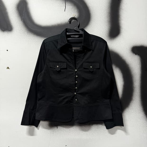 VTG 빈티지 y2k 긱시크 무드 카라 버튼 자켓